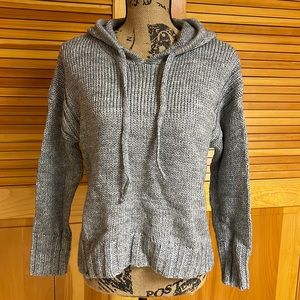 Gray hooded sweater